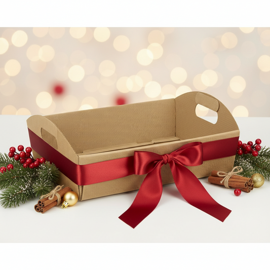 Cesta in Cartone Ondulato con Manici