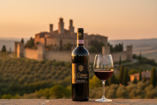 Chianti DOCG Le Gallozzole con panorama di Monteriggioni