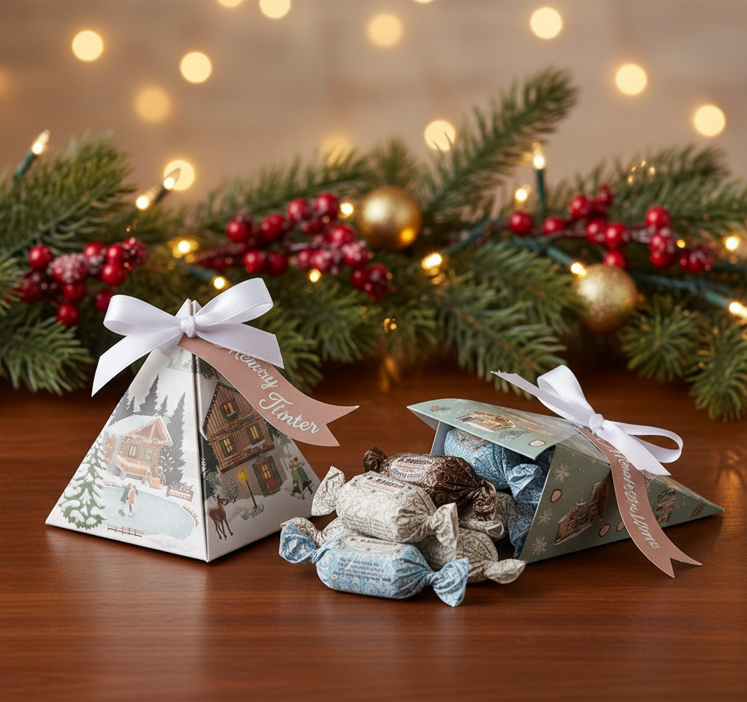 Chitarra a piramide natalizia con cioccolatini alle creme Barbero