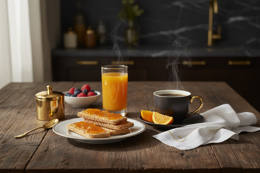 Colazione con Fette Biscottate e Marmellata