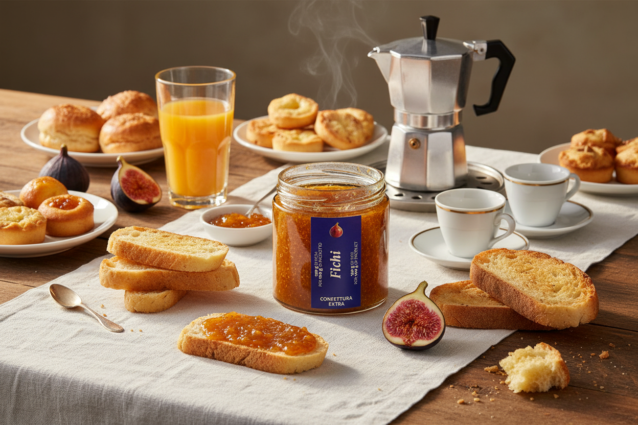 Colazione italiana con Confettura di Fichi Cazzola