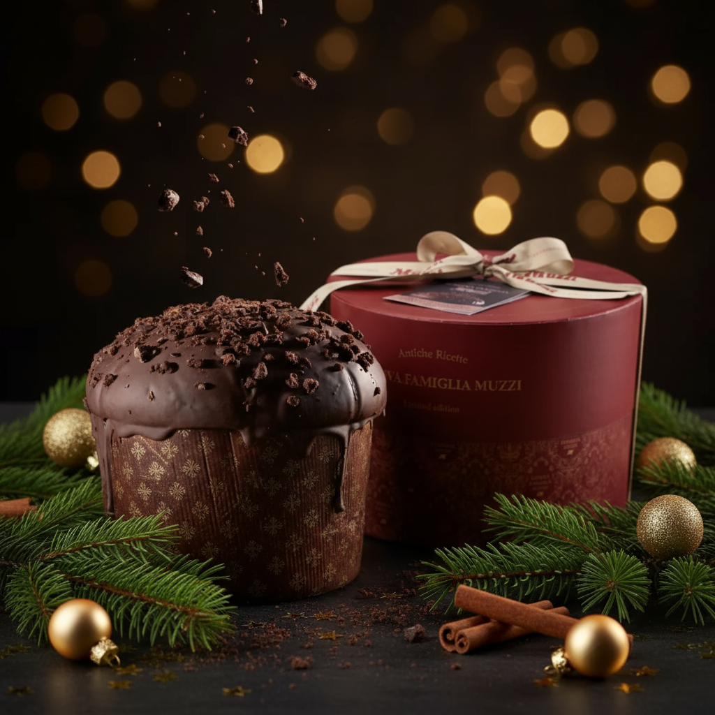Composizione Natalizia Panettone Brownie Muzzi