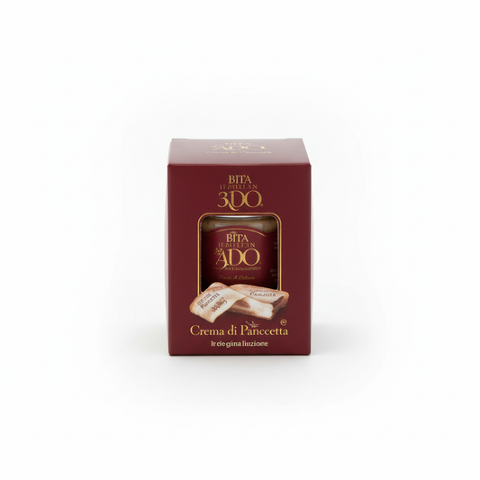 Crema di Pancetta Sfondo Bianco