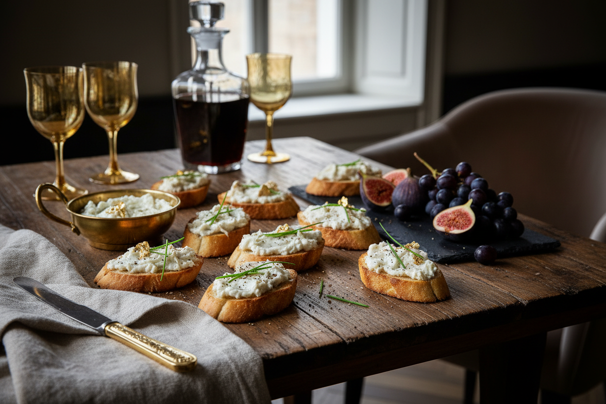 Crostini con Crema di Lardo