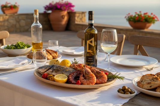 Greco Janare - Tavola con Grigliata di Pesce