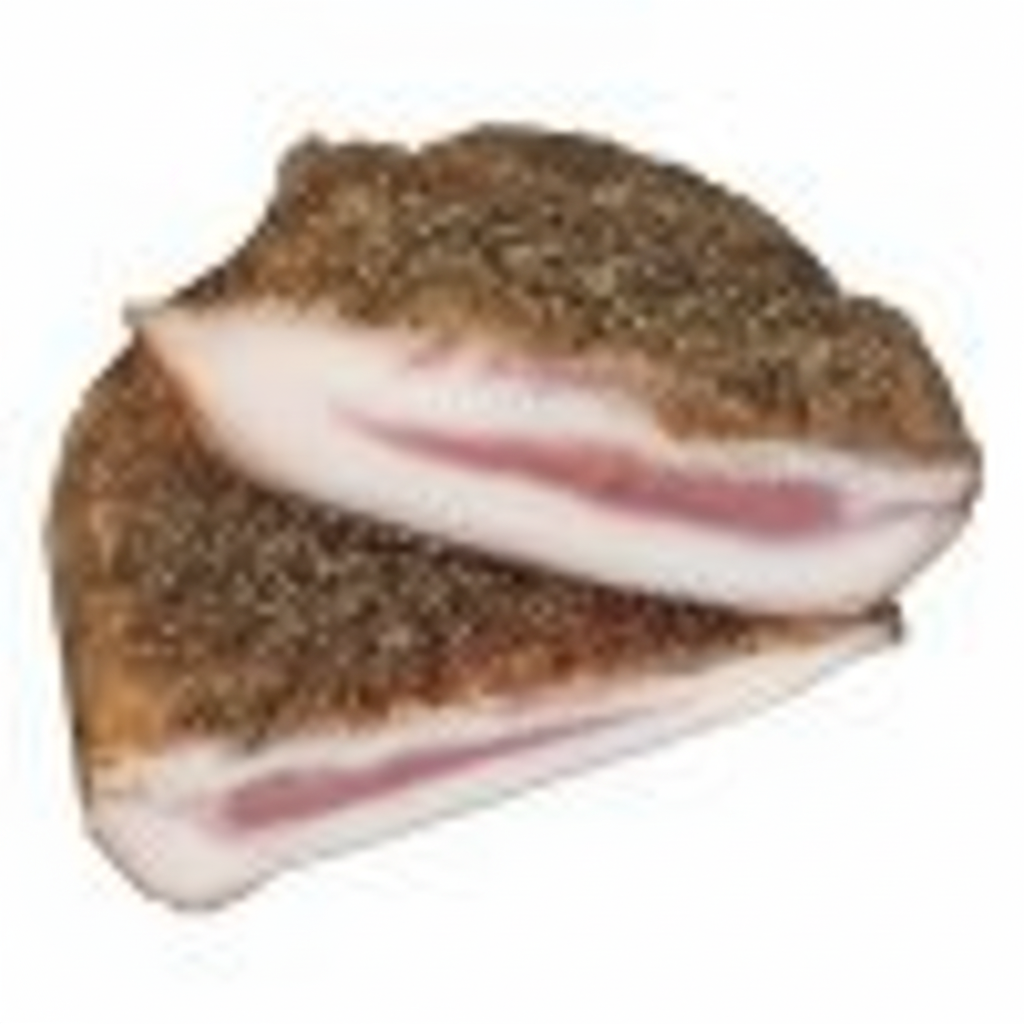 Guanciale Sfondo Bianco