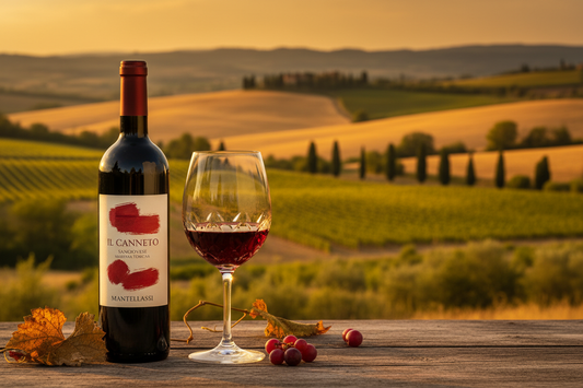 Il Canneto con calice e paesaggio Maremma Toscana