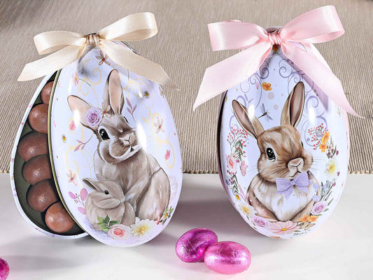 Uovo in Metallo Apribile con Ovetti Confettati Ripieni