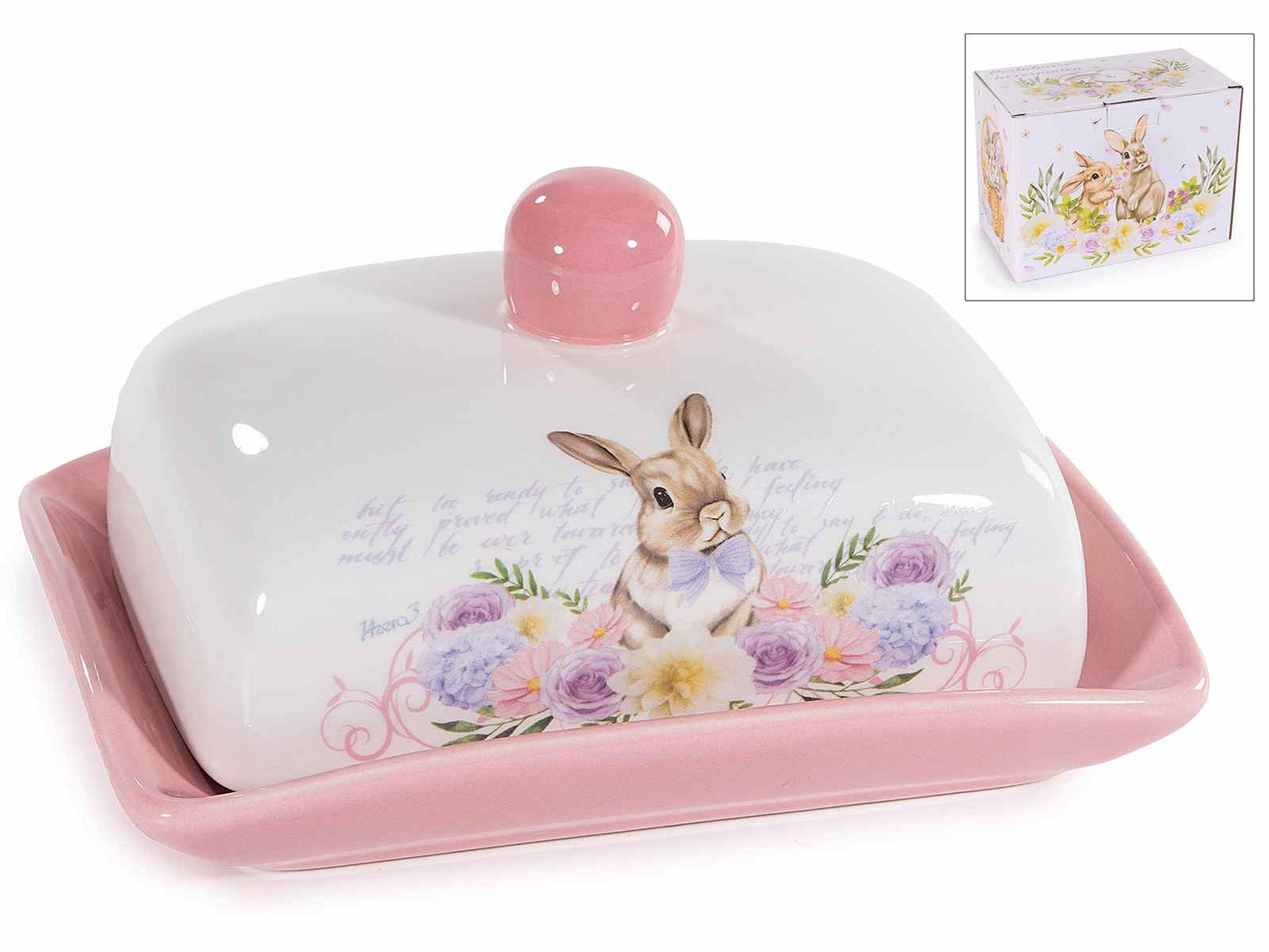 Burriera Ceramica Coniglietto con Ovetti