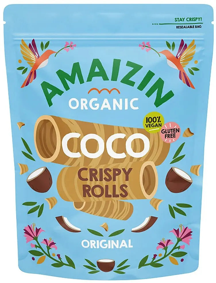 Coco Crispy Rolls Original Organic – Amaizin 140g