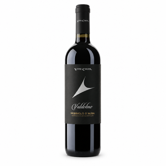 Nebbiolo d'Alba Valdolmo, bottiglia intera in formato quadrato