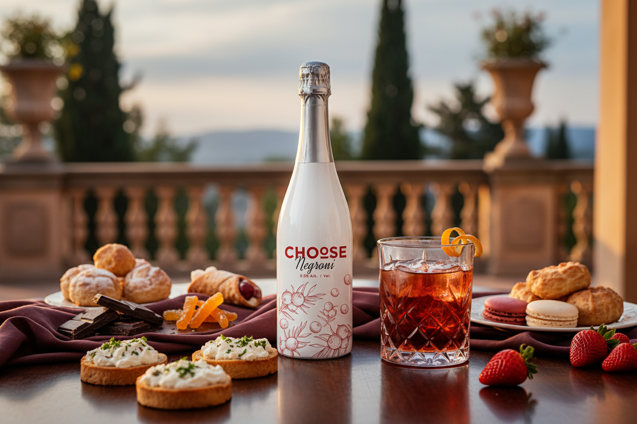 Negroni Choose con abbinamenti