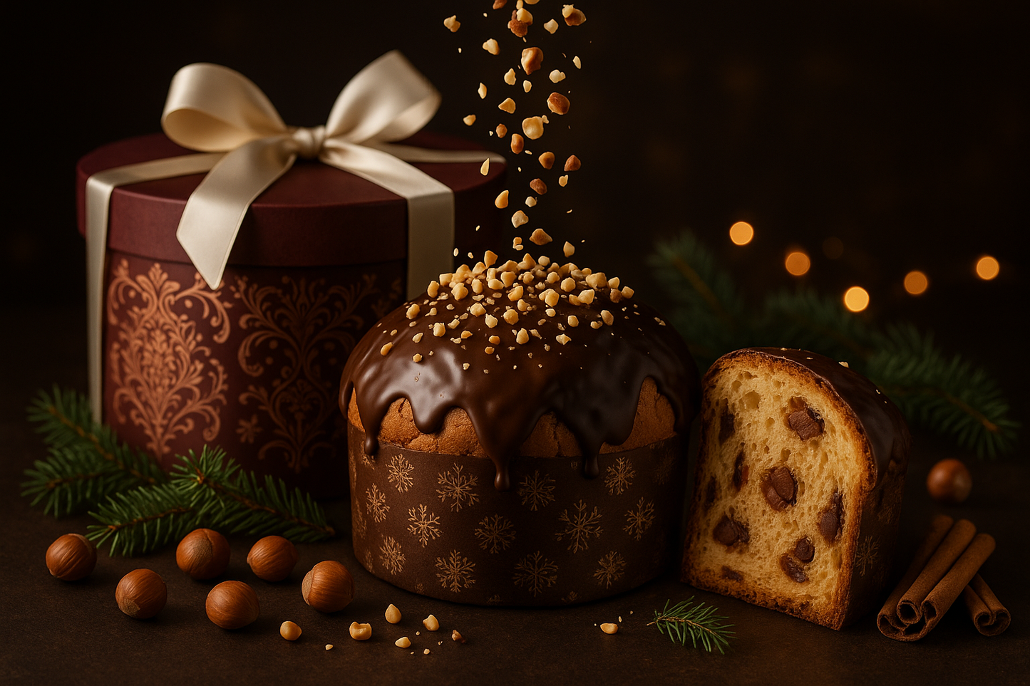 Panettone Grillè Muzzi Riserva Famiglia con Nocciole IGP