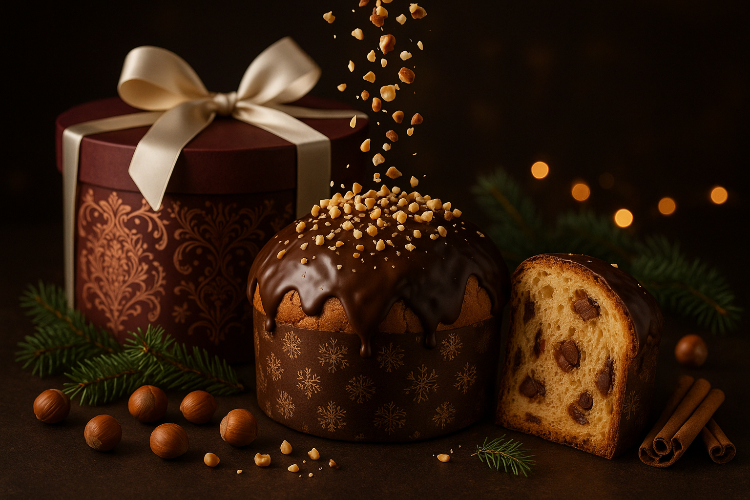 Panettone Grillè Muzzi Riserva Famiglia con Nocciole IGP