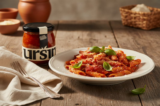 Pesto Rosso Ursini - penne al pesto rosso