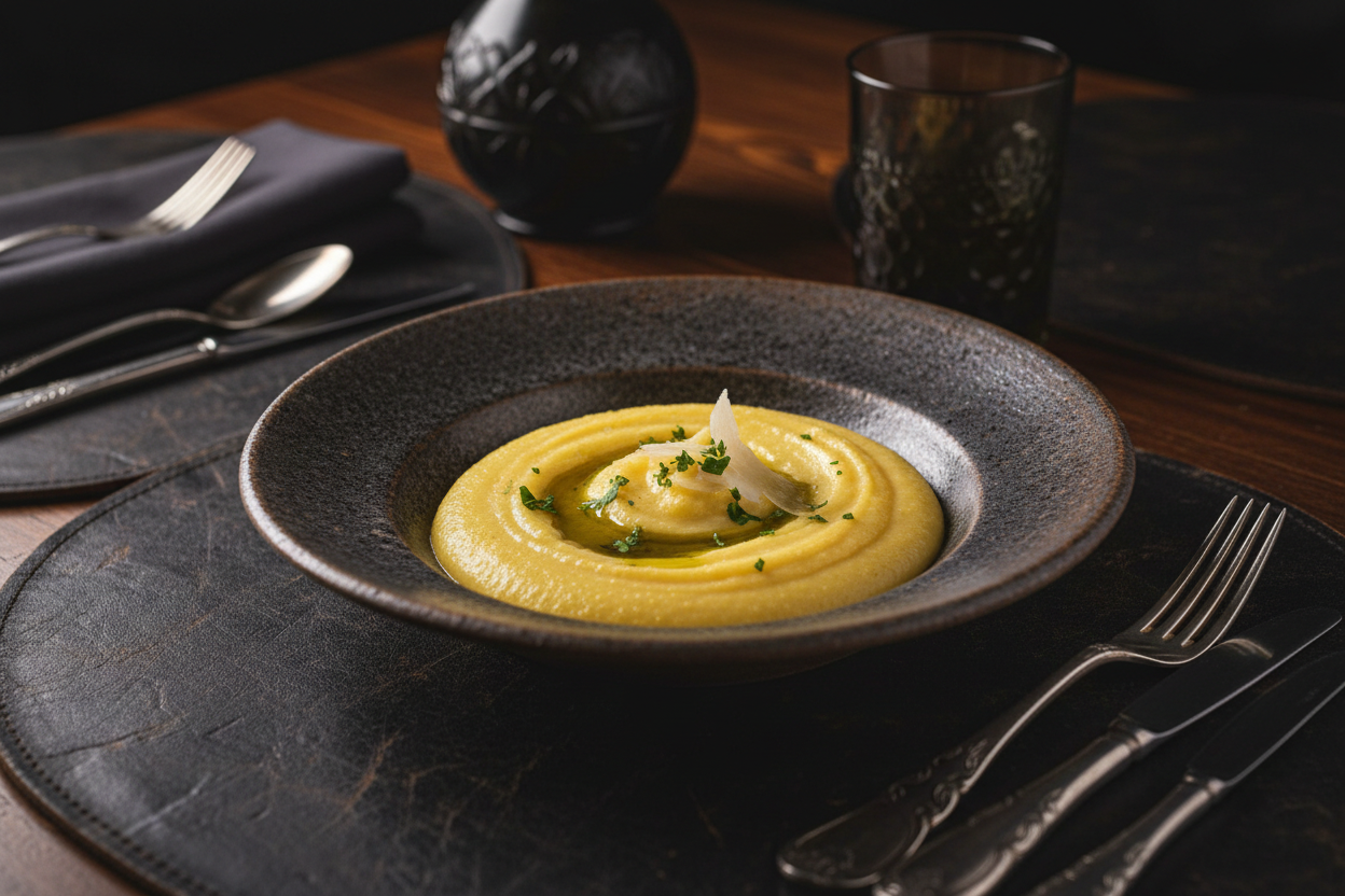 Piatto di polenta tradizionale