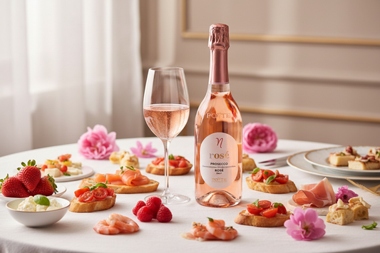 Prosecco Rosé Il Ponte con tavola apparecchiata e abbinamenti
