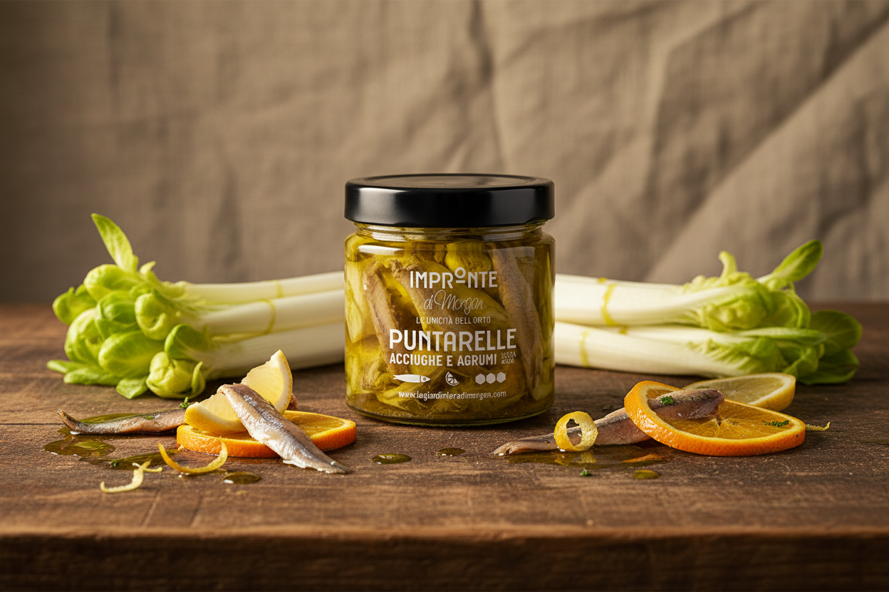 Puntarelle Acciughe e Agrumi – Impronte di Morgan