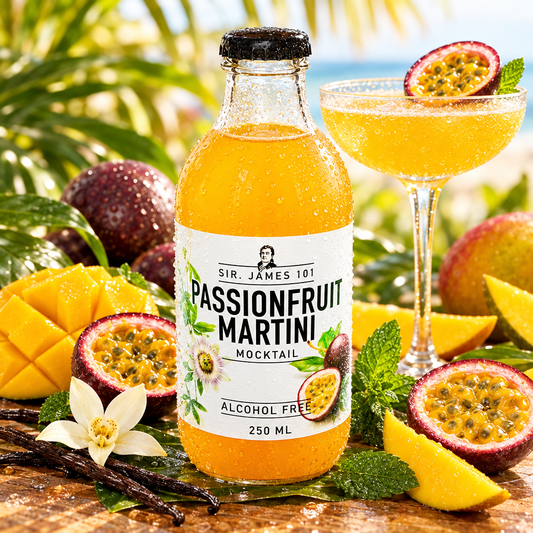 Sir James 101 Passion Fruit Martini con frutto della passione, mango e vaniglia