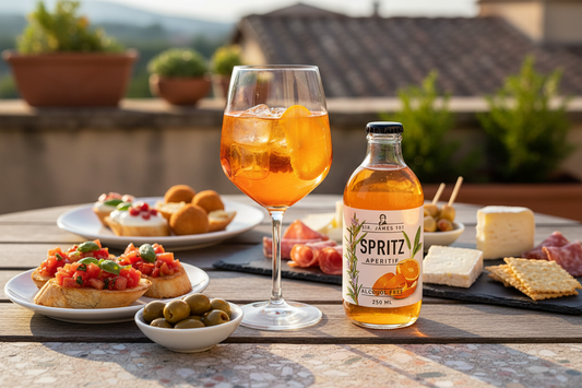 Spritz Analcolico Sir James con aperitivi