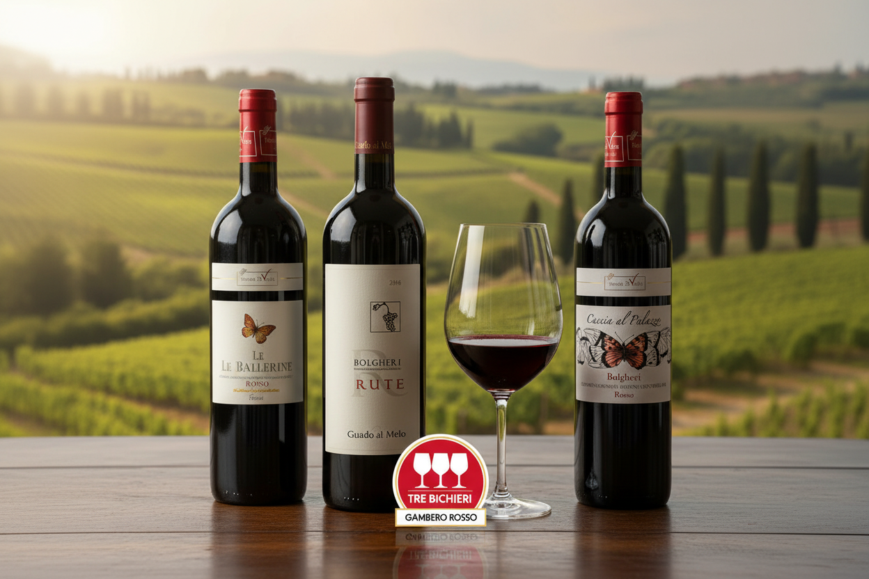 Vini Bolgheri sulle colline di Castagneto Carducci